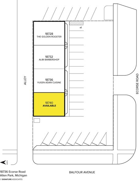 18728-18740 Ecorse Rd, Allen Park, MI for lease - Site Plan - Image 2 of 2