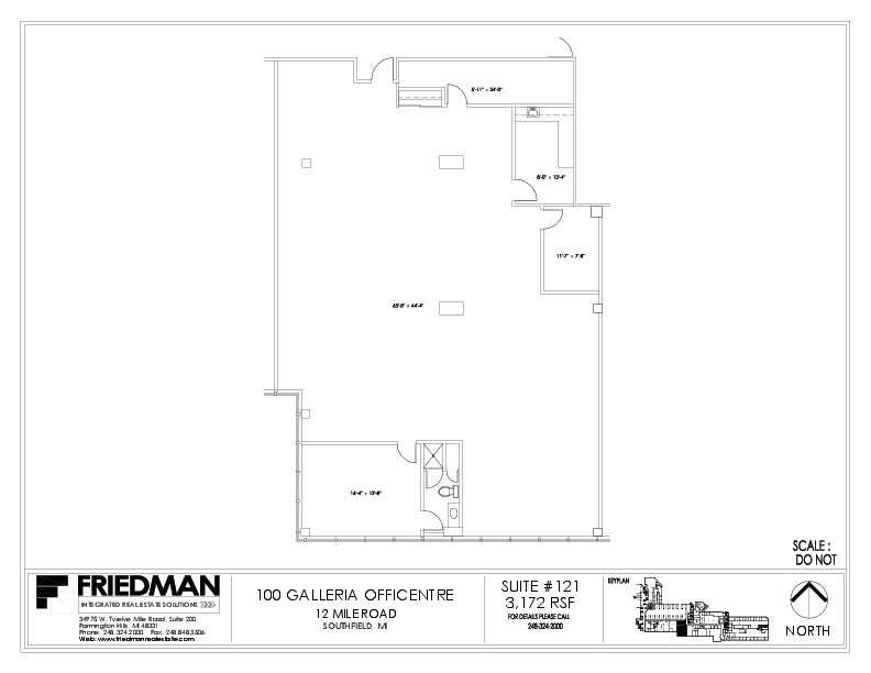 300 Galleria Officentre, Southfield, MI for lease Floor Plan- Image 1 of 2