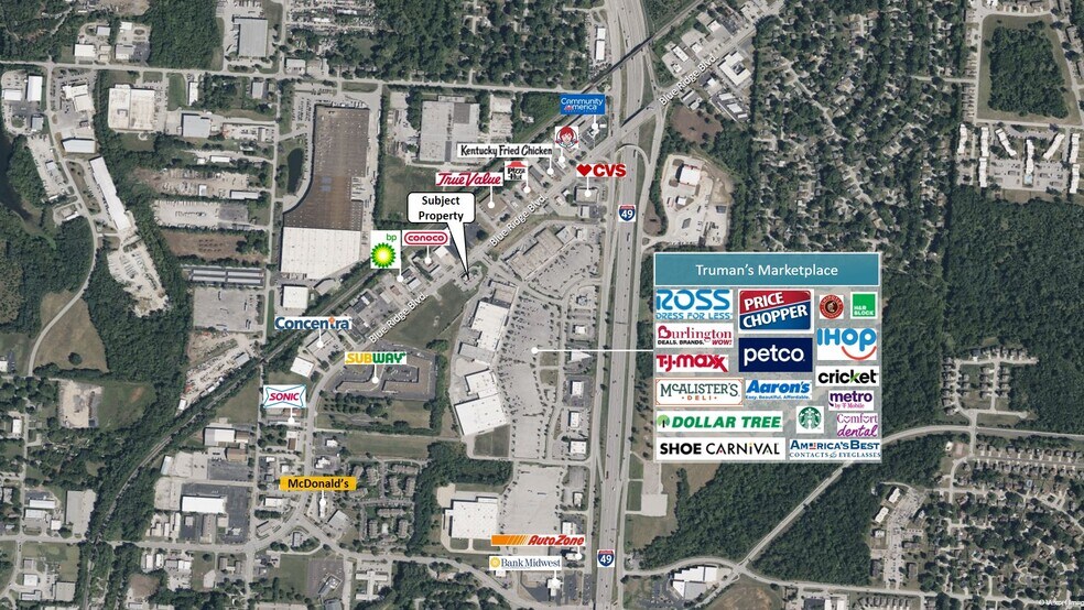 12195 Blue Ridge Ext, Grandview, MO for lease - Aerial - Image 2 of 3