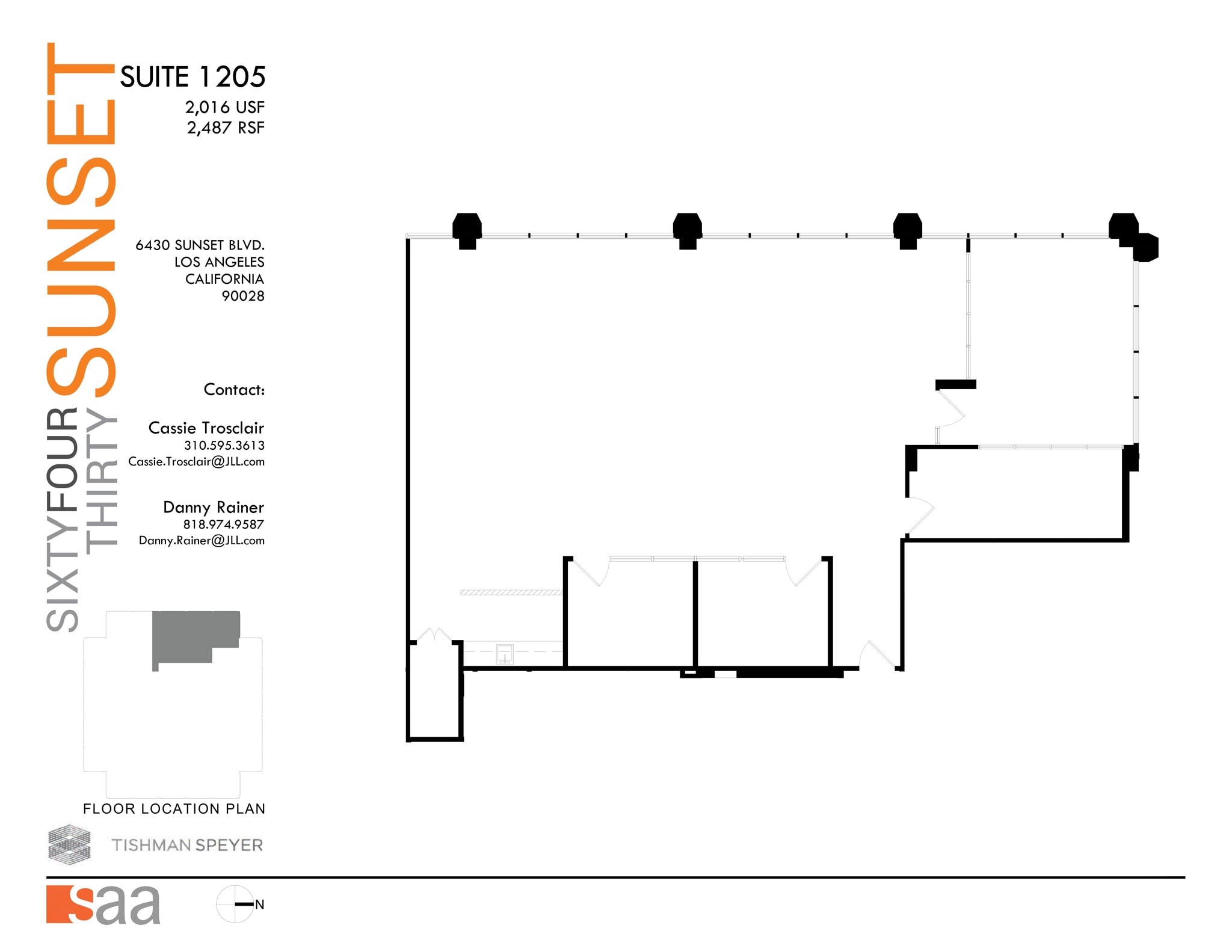 6430 W Sunset Blvd, Los Angeles, CA à louer Plan de site- Image 1 de 1