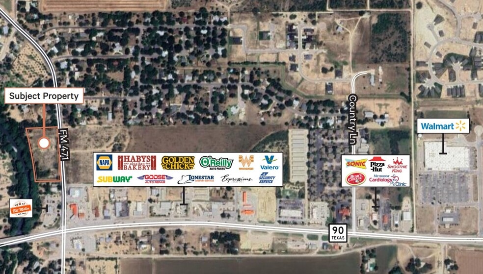 Us Highway 90 & FM 471 N, Castroville, TX for lease - Aerial - Image 2 of 2