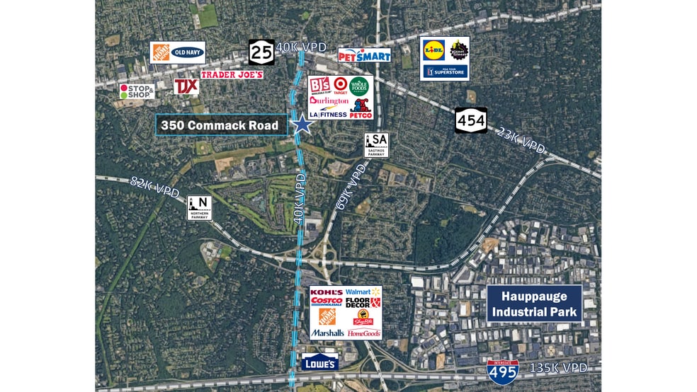 350 Commack Rd, Commack, NY for lease - Aerial - Image 2 of 4