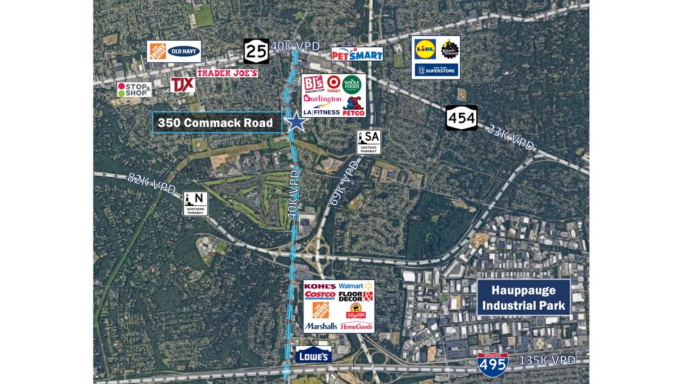 350 Commack Rd, Commack, NY à louer - Aérien - Image 2 de 4