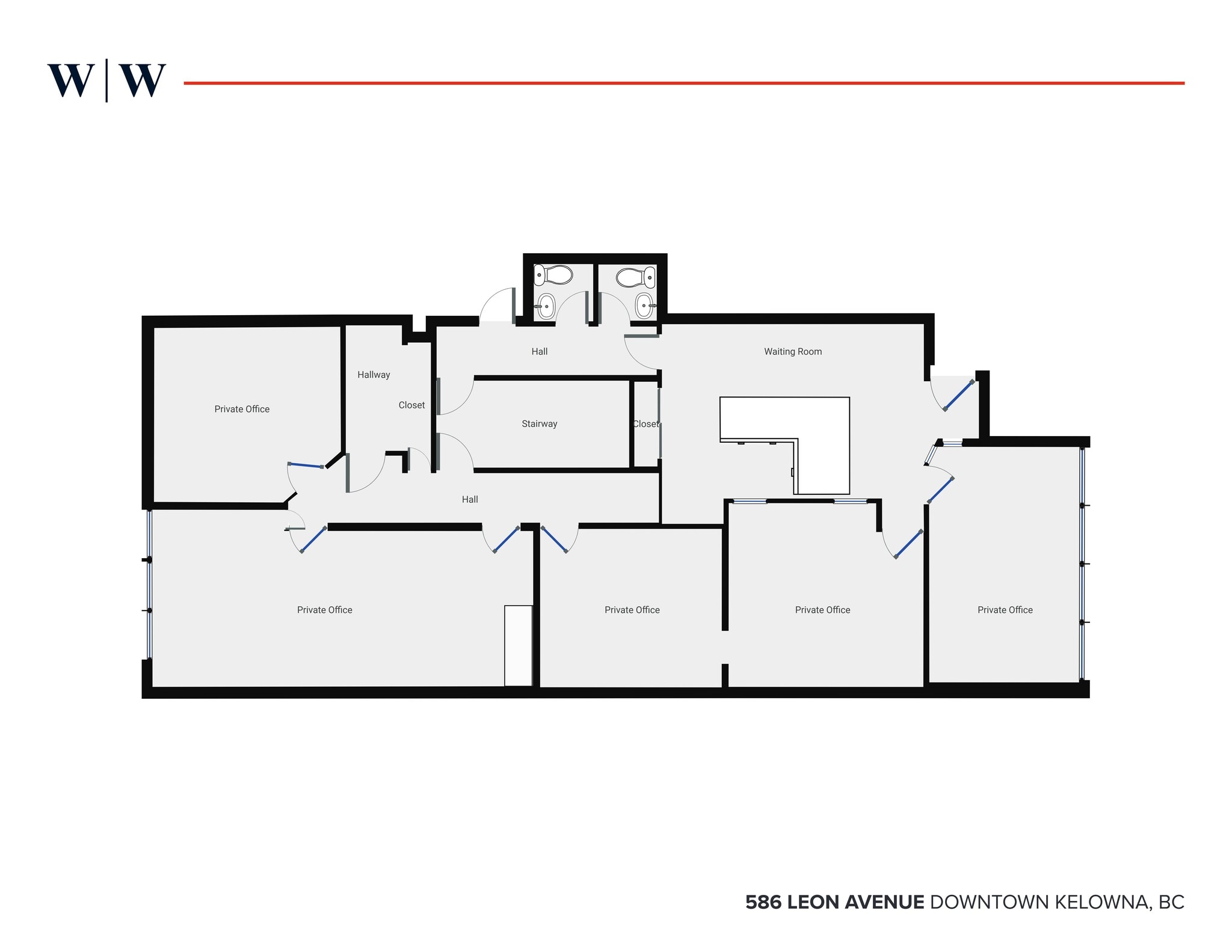 586 Leon Av, Kelowna, BC à louer Plan de site- Image 1 de 1