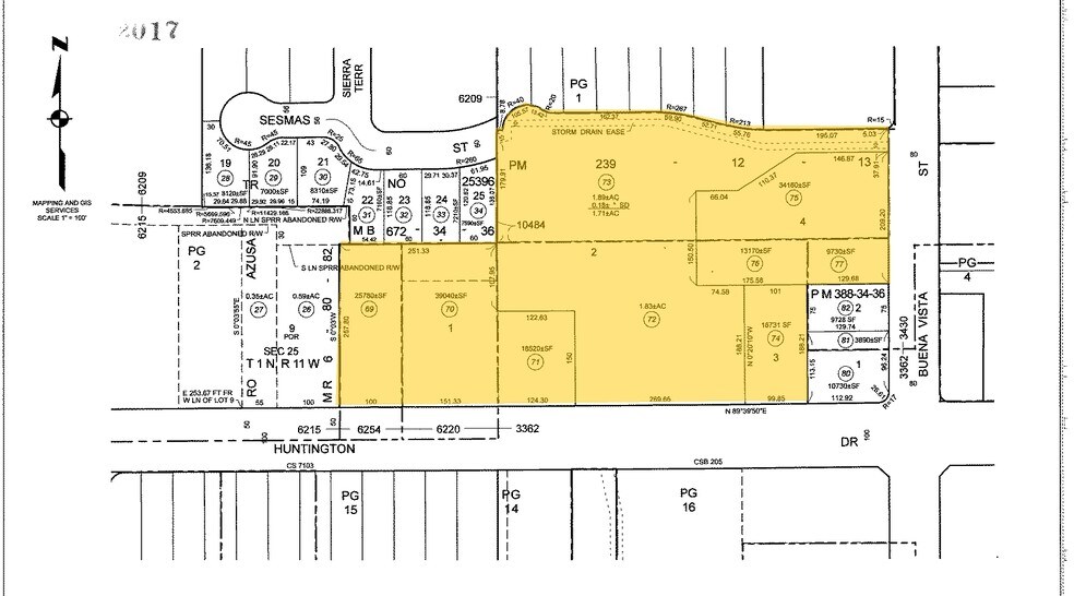 1193-1231 Huntington Dr, Duarte, CA à louer - Plan cadastral - Image 2 de 10