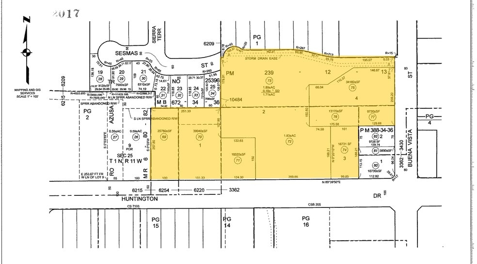 1193-1231 Huntington Dr, Duarte, CA for lease - Plat Map - Image 2 of 10