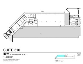 3155 W Big Beaver Rd, Troy, MI for lease Floor Plan- Image 1 of 1