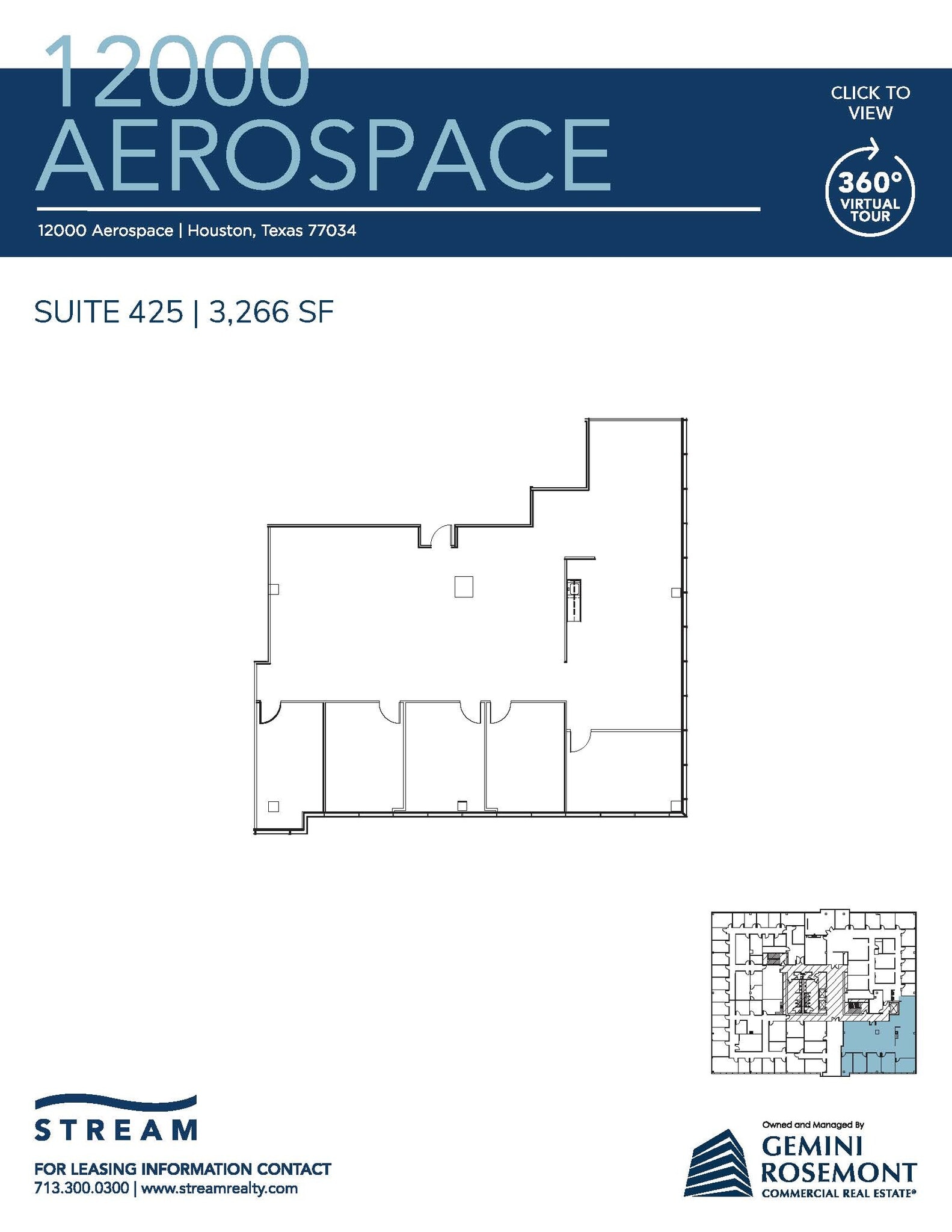 12000 Aerospace Ave, Houston, TX à louer Plan d’étage- Image 1 de 1