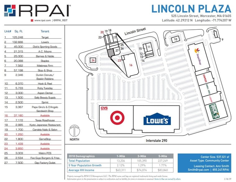 525-543 Lincoln St, Worcester, MA for lease - Site Plan - Image 3 of 4