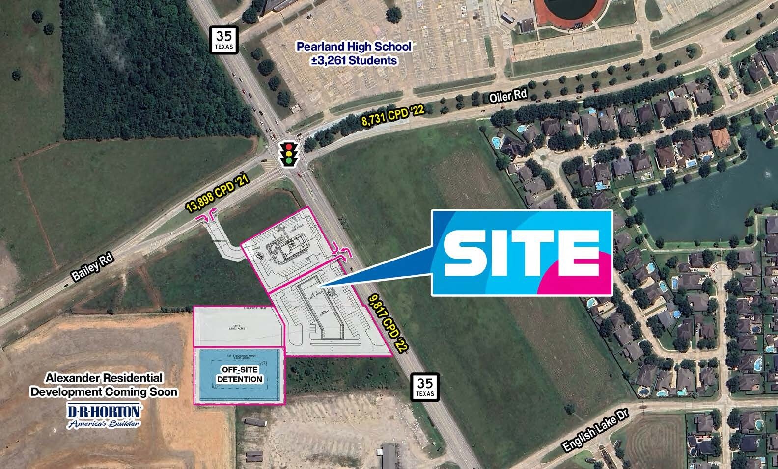 SWC Hwy 35 & Bailey Rd, Pearland, TX à louer Photo du bâtiment- Image 1 de 6