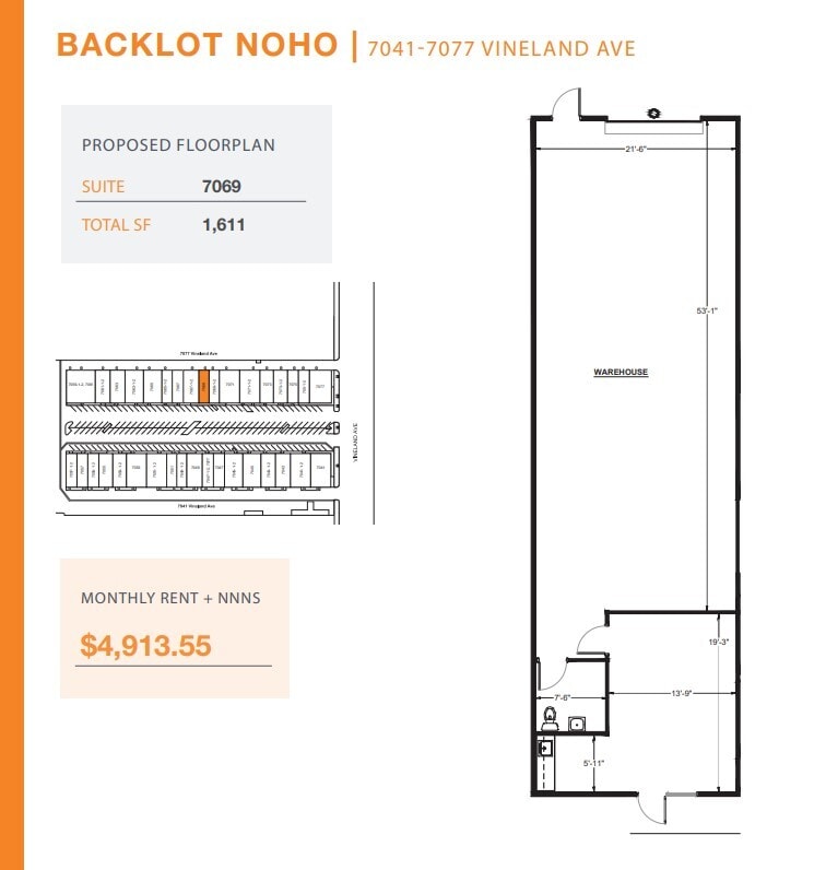 7041-7057 1/2 Vineland Ave, North Hollywood, CA for lease Floor Plan- Image 1 of 1