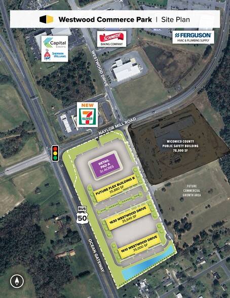 1630 Westwood Dr, Salisbury, MD for lease - Site Plan - Image 1 of 2