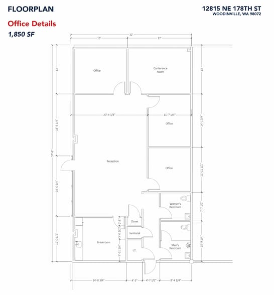 12815 NE 178th St, Woodinville, WA à louer - Plan d’étage - Image 3 de 5
