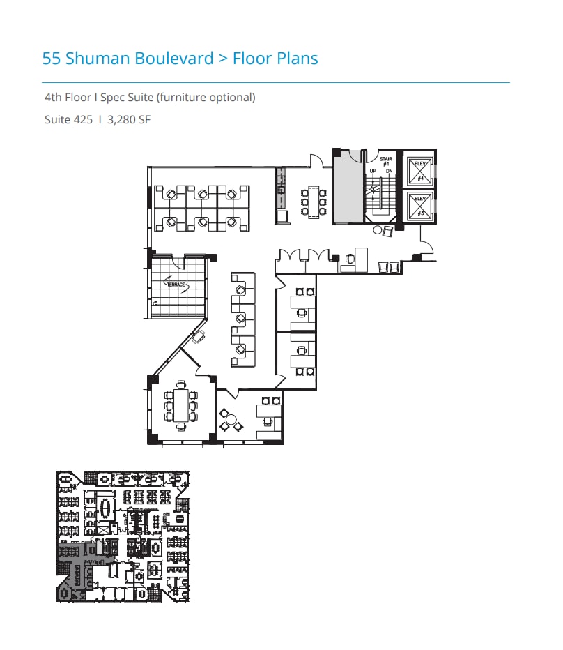 55 Shuman Blvd, Naperville, IL à louer Plan d’étage- Image 1 de 1
