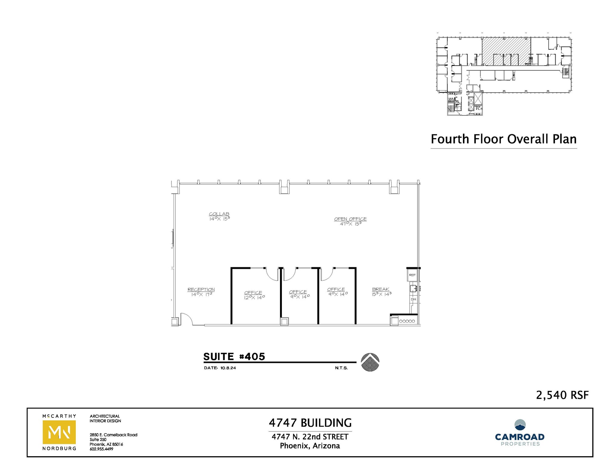 4747 N 22nd St, Phoenix, AZ à louer Plan d’étage- Image 1 de 1