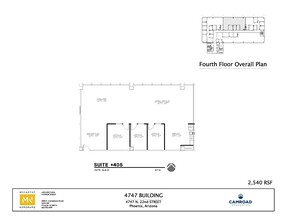 4747 N 22nd St, Phoenix, AZ à louer Plan d’étage- Image 1 de 1