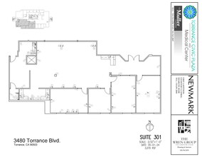 3400 Torrance Blvd, Torrance, CA à louer Plan d  tage- Image 1 de 1