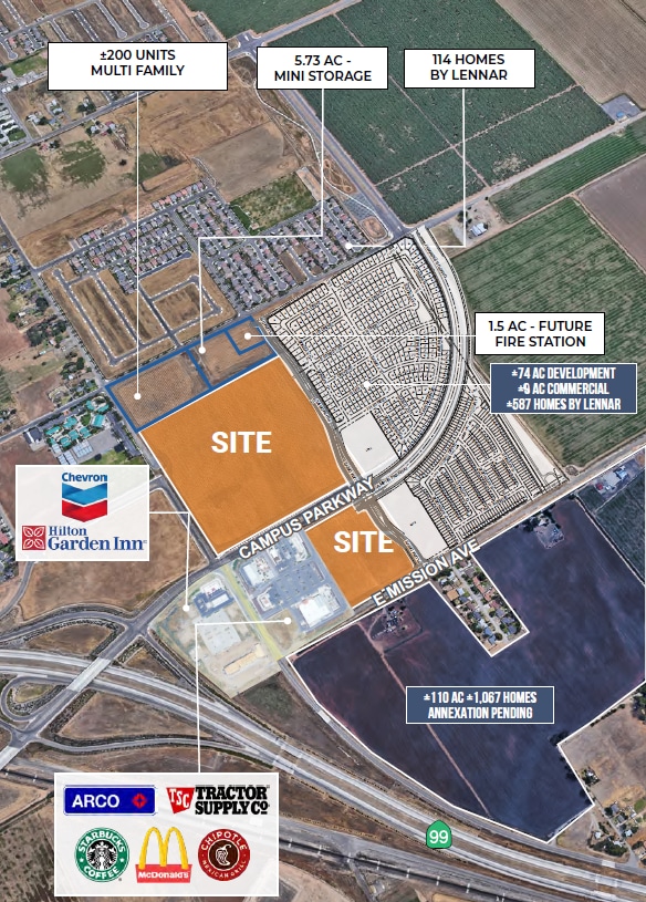 Campus Parkway, Merced, CA for lease Site Plan- Image 1 of 4