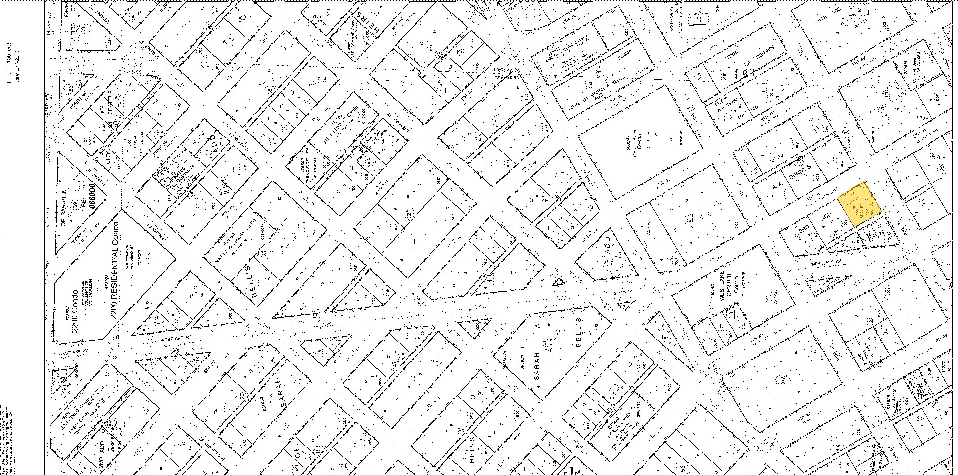 1505 5th Ave, Seattle, WA for lease Plat Map- Image 1 of 3