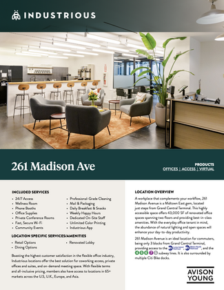 Plus de détails pour 261 Madison Ave, New York, NY - Cotravail à louer