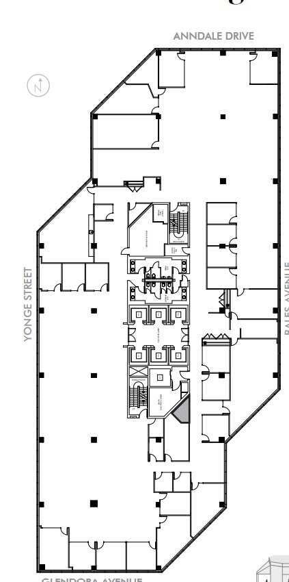 4711 Yonge St, Toronto, ON à louer Plan d’étage- Image 1 de 1