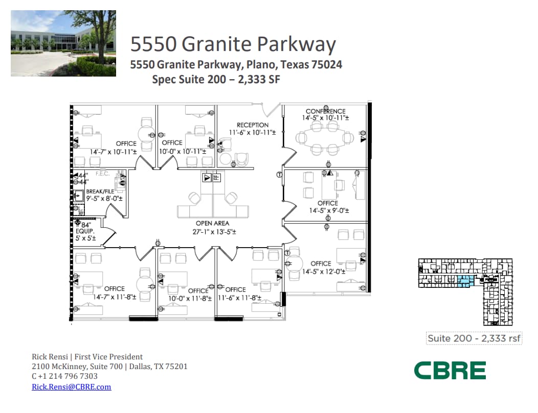 5550 Granite Pky, Plano, TX for lease Floor Plan- Image 1 of 1