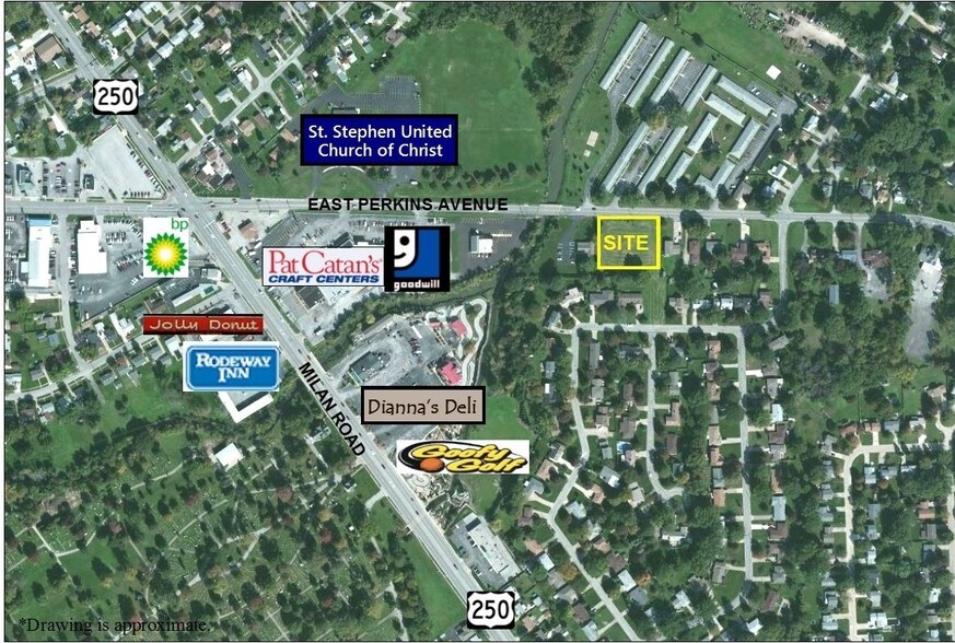 1200 E Perkins Ave, Sandusky, OH à vendre - Aérien - Image 1 de 2
