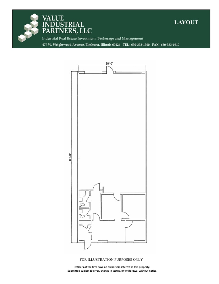 736-776 Industrial Dr, Elmhurst, IL à louer Plan d’étage- Image 1 de 1