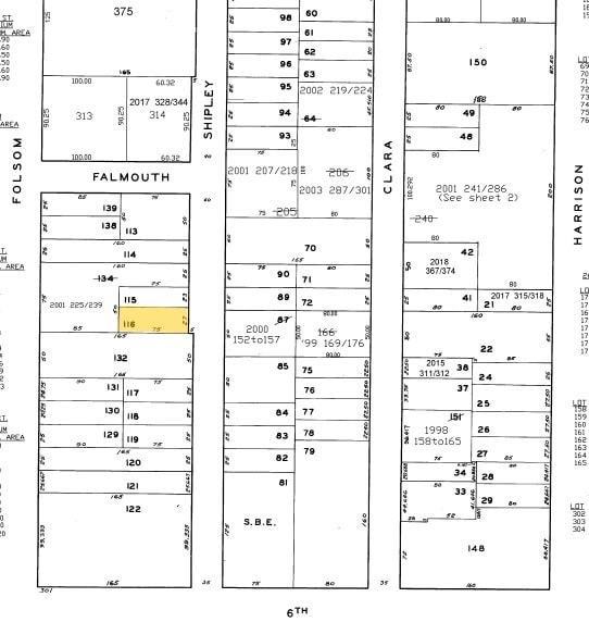 260 Shipley St, San Francisco, CA à vendre - Plan cadastral - Image 2 de 8