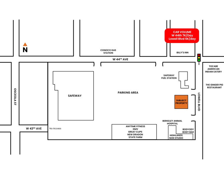 4357-4365 Lowell Blvd, Denver, CO à louer - Plan de site - Image 2 de 8