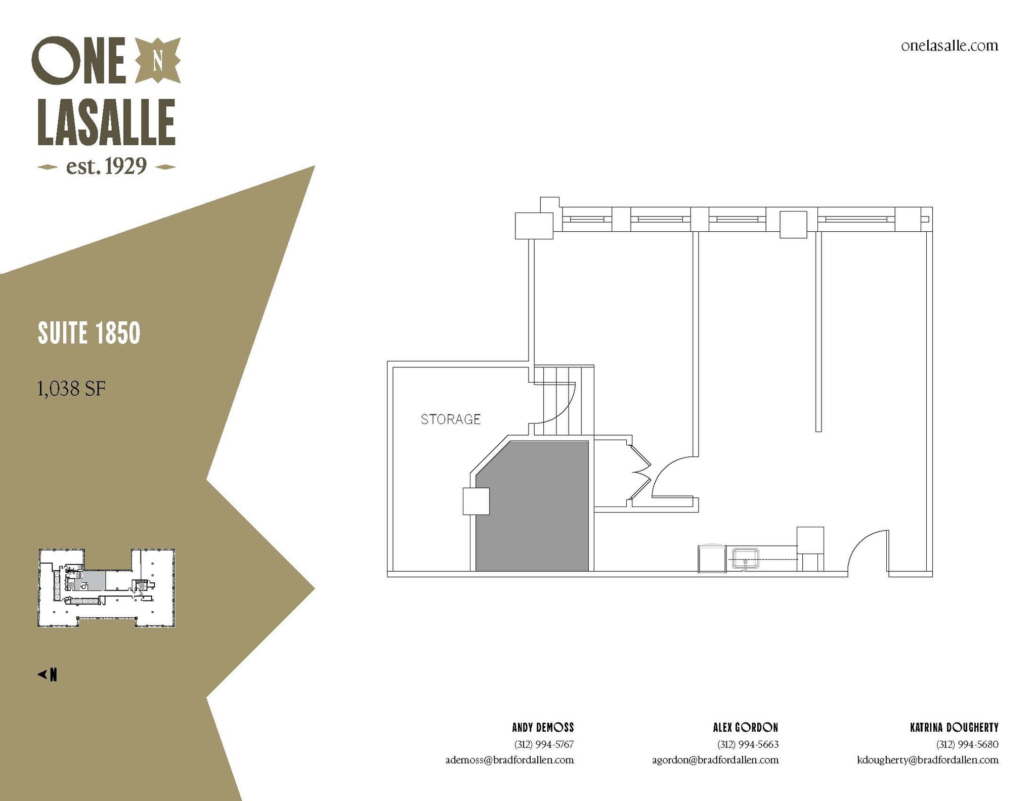 1 N LaSalle St, Chicago, IL à louer Plan d’étage- Image 1 de 1