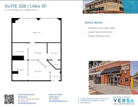 47 E Chicago Ave, Naperville, IL à louer Plan d’étage- Image 1 de 9