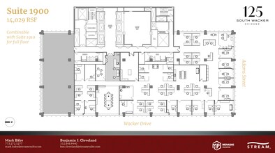 125 S Wacker Dr, Chicago, IL à louer Plan d’étage- Image 1 de 1