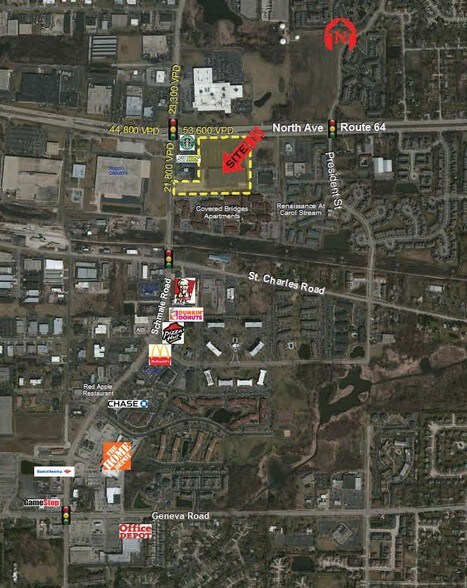 610 E North Ave, Carol Stream, IL à louer - Aérien - Image 2 de 3