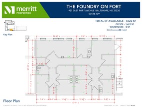 921 E Fort Ave, Baltimore, MD à louer Plan d’étage- Image 1 de 1