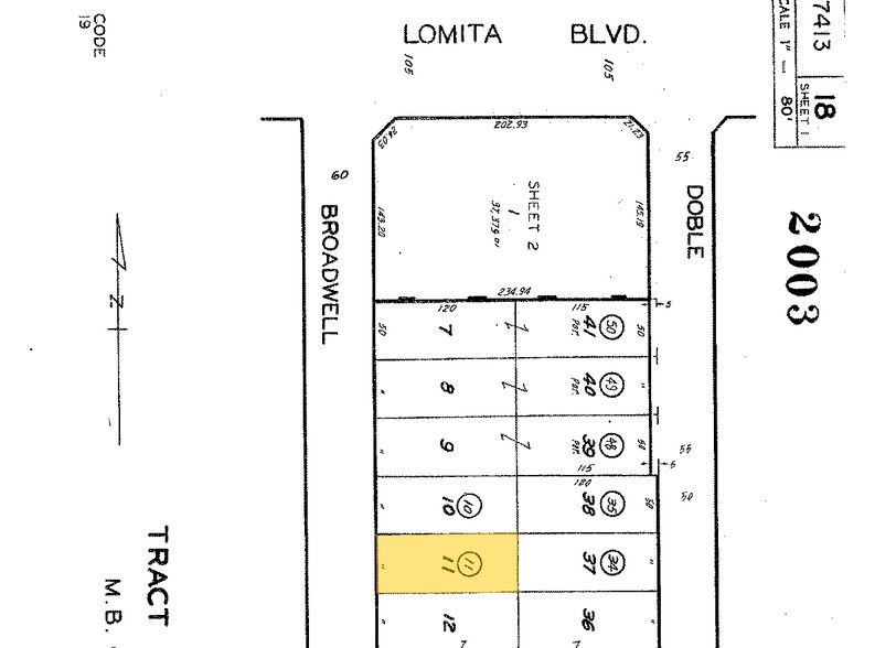 25104 Broadwell Ave, Harbor City, CA for lease - Plat Map - Image 2 of 15