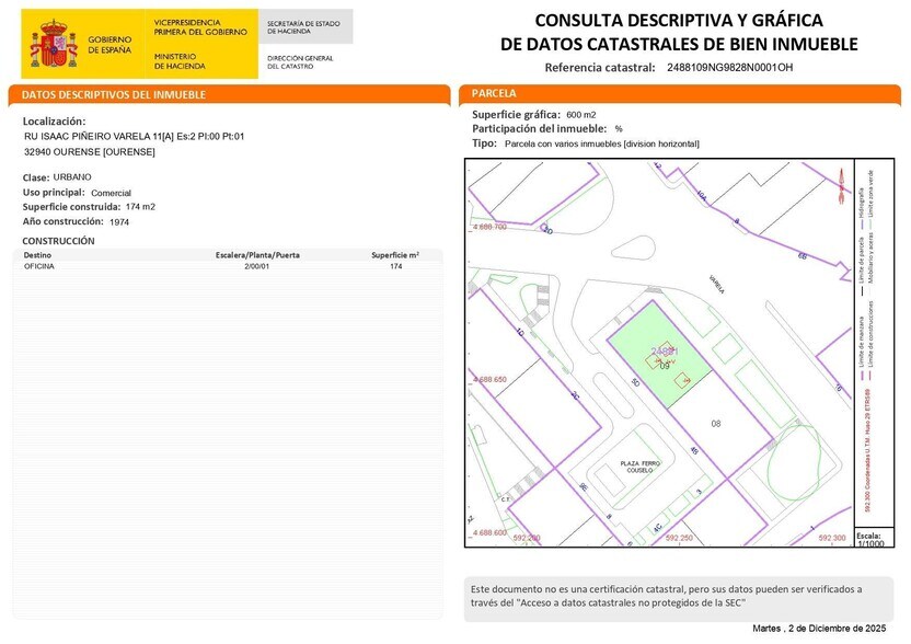 Rúa Isaac Piñeiro Varela, 11, Ourense, Orense for lease - Building Photo - Image 2 of 2