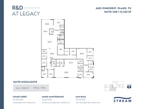 6400 Pinecrest Dr, Plano, TX à louer Plan d’étage- Image 1 de 1