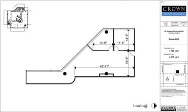 90 Sheppard Ave E, Toronto, ON à louer Plan d’étage- Image 1 de 5