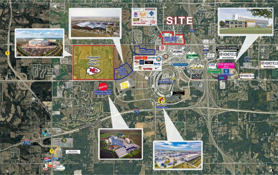 Plaza at the Speedway, Kansas City, KS for lease - Site Plan - Image 3 of 3
