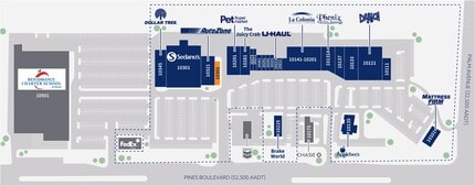 10101-10501 Pines Blvd, Pembroke Pines, FL à louer Plan de site- Image 2 de 2