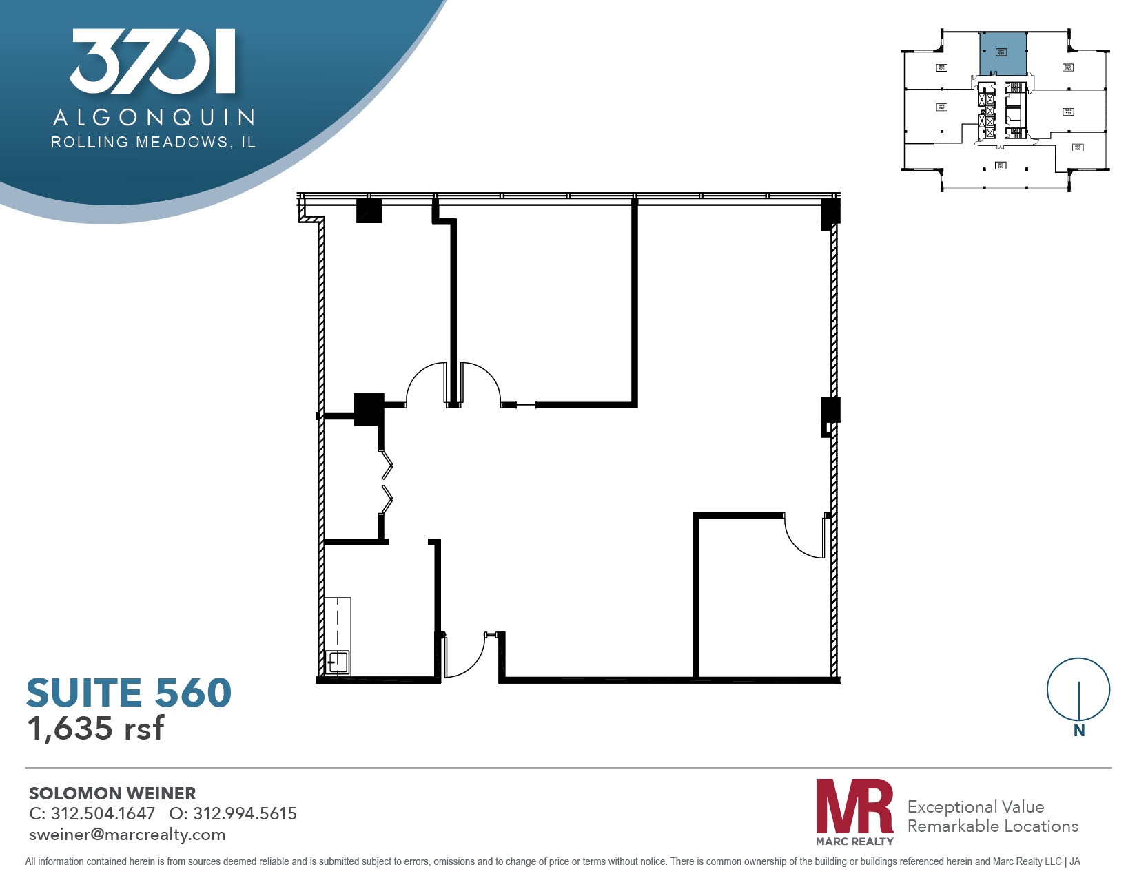3701 Algonquin Rd, Rolling Meadows, IL for lease Floor Plan- Image 1 of 7
