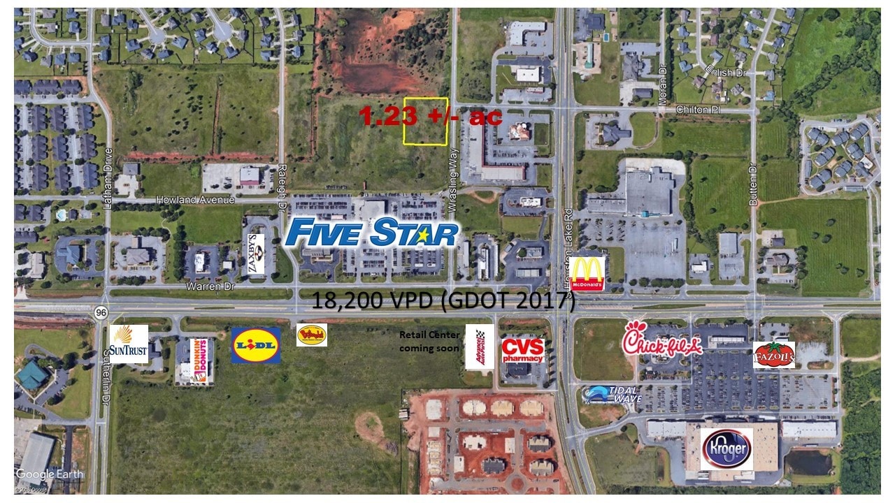 401 W Wrasling Way, Warner Robins, GA à vendre Aérien- Image 1 de 2