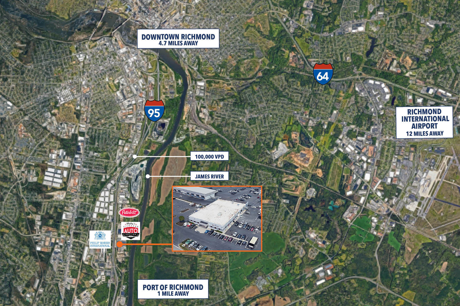 3800 Deepwater Terminal Rd, Richmond, VA à louer Photo du bâtiment- Image 1 de 2