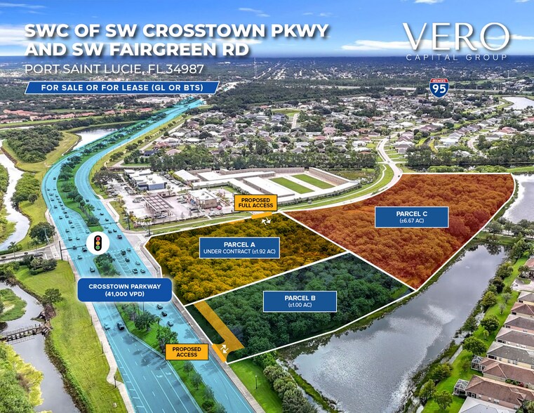 SWC of Crosstown Parkway & SW Fairgreen Road, Port Saint Lucie, FL à vendre - Aérien - Image 1 de 6