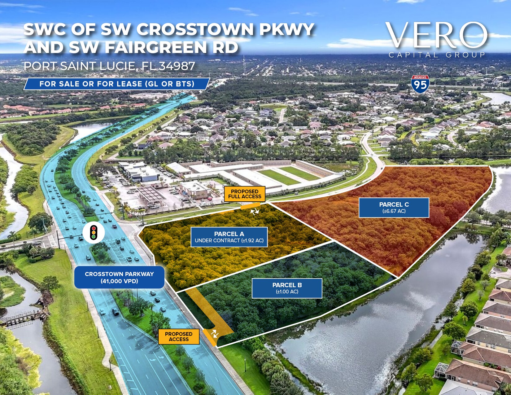 SWC of Crosstown Parkway & SW Fairgreen Road, Port Saint Lucie, FL à vendre Aérien- Image 1 de 7