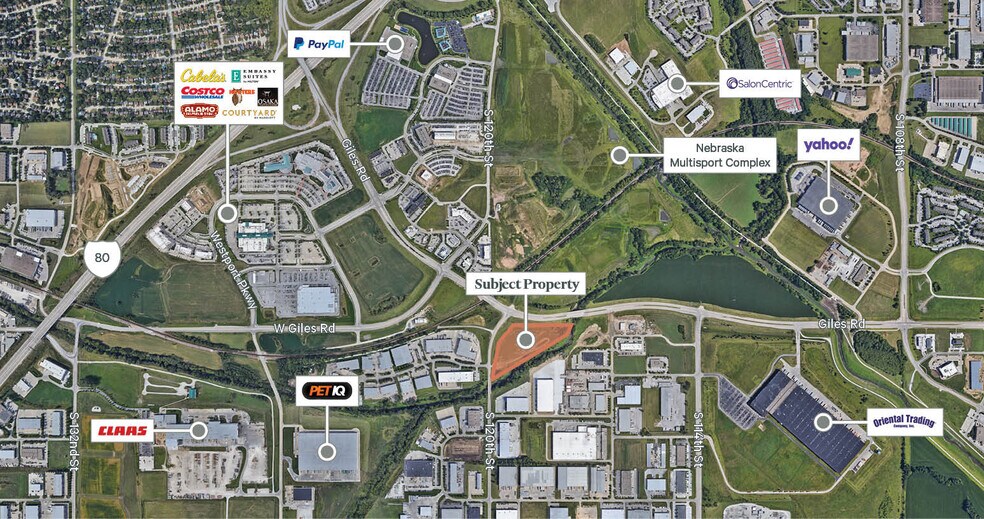 S 120th Street & Giles Road, La Vista, NE à vendre - Aérien - Image 2 de 2