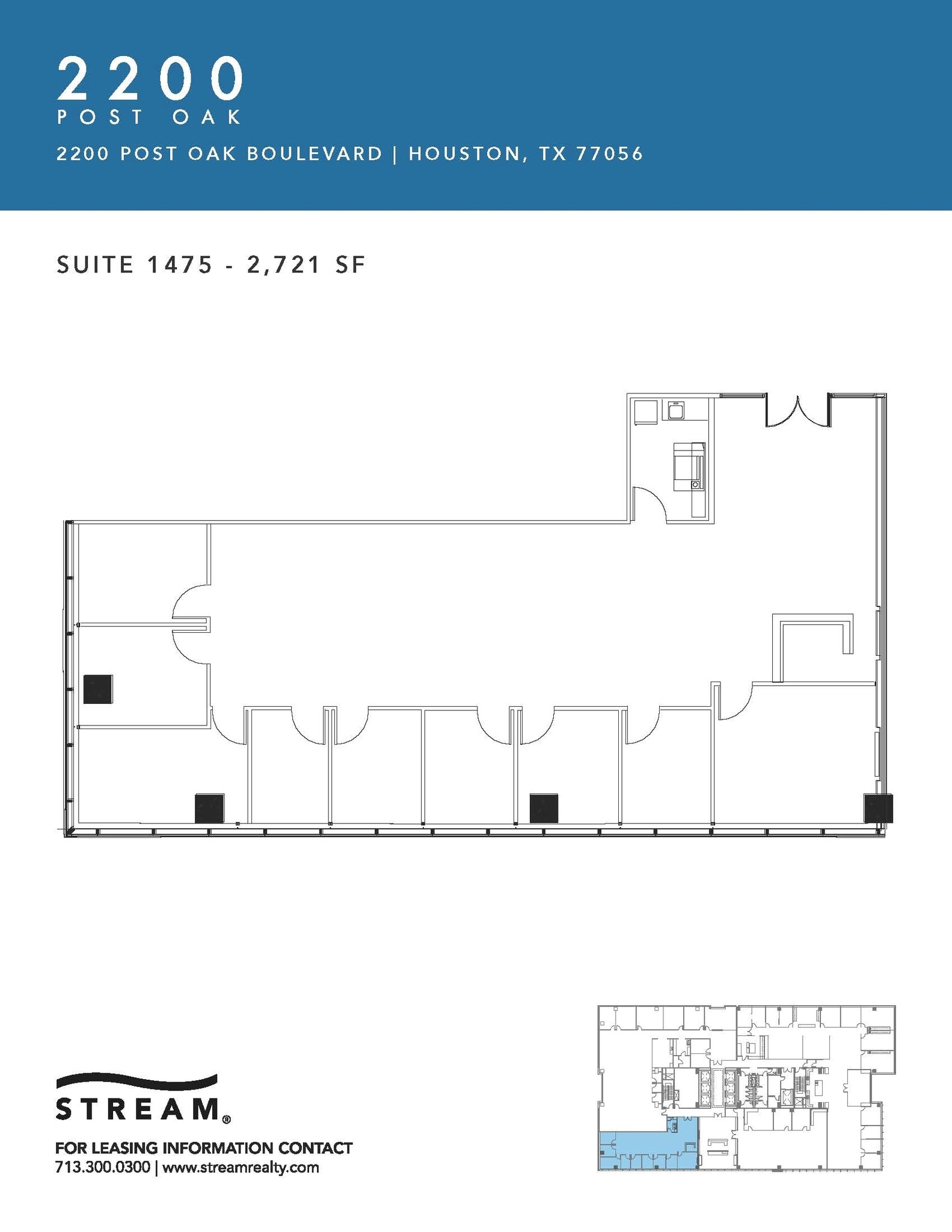 2200 Post Oak Blvd, Houston, TX for lease Floor Plan- Image 1 of 1