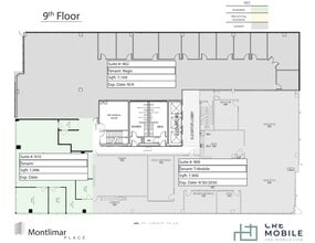 1110 Montlimar Dr, Mobile, AL à louer Plan de site- Image 1 de 2