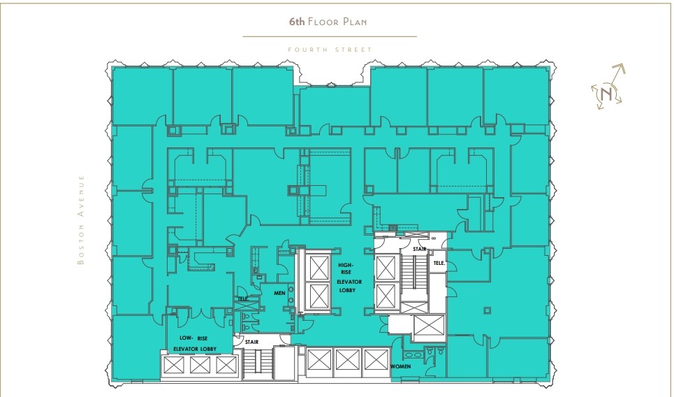 401 S Boston Ave, Tulsa, OK for lease Floor Plan- Image 1 of 1